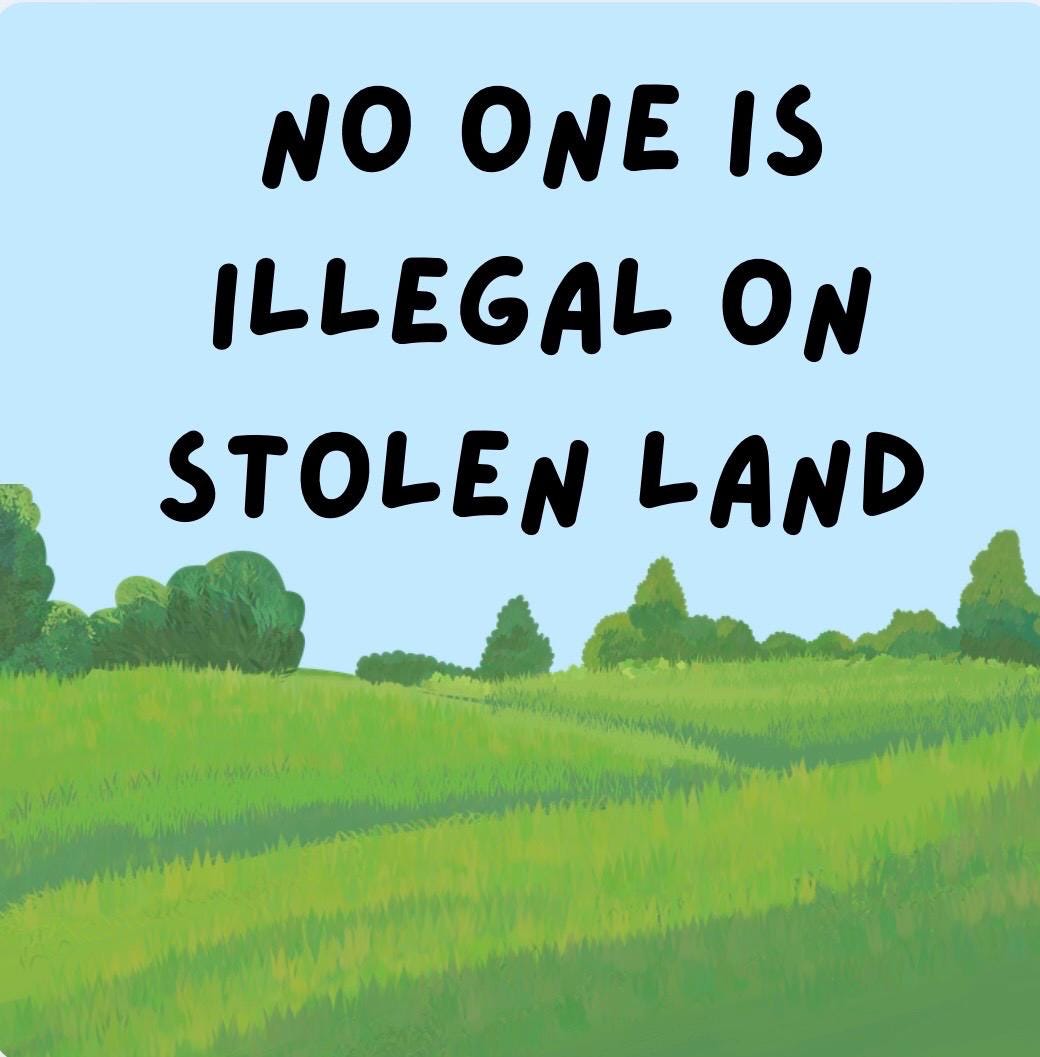No One Is Illegal on Stolen Land Sticker | Social Justice Vinyl Decal